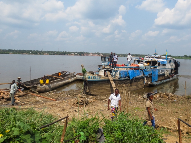 Old Man (Congo) River has taken quite a toll on our barge, which I lived on for three days while traveling north up the Congo to Kisangani.